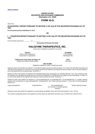 Thumbnail Halozyme Therapeutics 10-Q Quarterly Report FY2012 