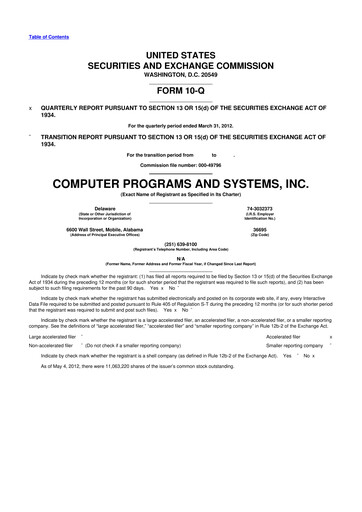 Thumbnail TruBridge 10-Q Quarterly Report FY2012 