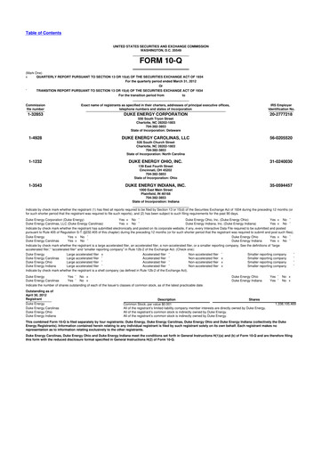 Vorschaubild Duke Energy 10-Q Quartalsbericht 2012 