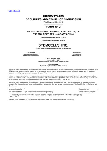 Miniature Microbot Medical
 10-Q Rapport trimestriel 2012 