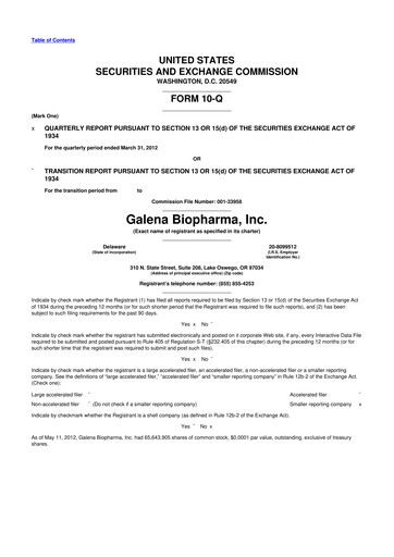Thumbnail SELLAS Life Sciences 10-Q Quarterly Report FY2012 