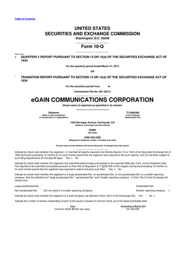 Thumbnail eGain 10-Q Quarterly Report FY2012 