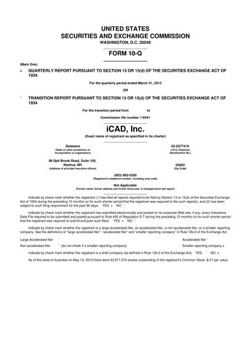 Thumbnail iCAD 10-Q Quarterly Report FY2012 