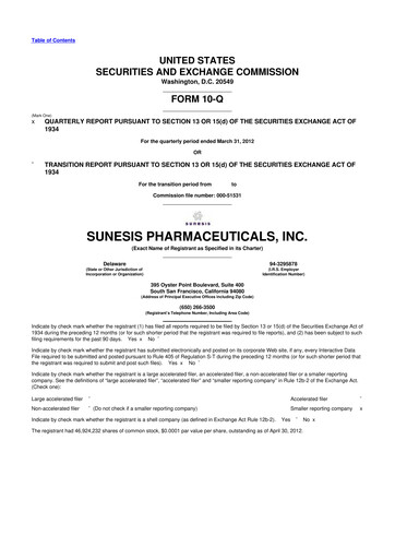 Thumbnail Viracta Therapeutics 10-Q Quarterly Report FY2012 