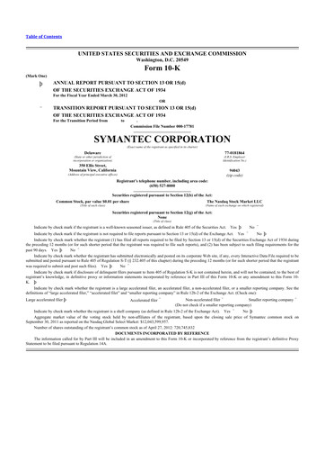 Thumbnail Gen Digital 10-K Annual Report 2012