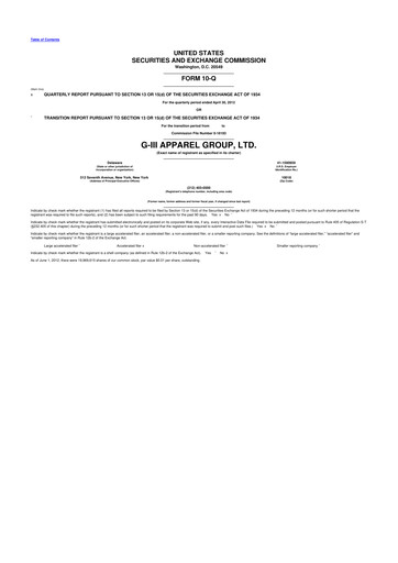 Thumbnail G-III Apparel Group 10-Q Quarterly Report FY2012 