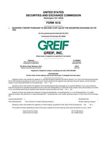 Thumbnail Greif 10-Q Quarterly Report FY2012 