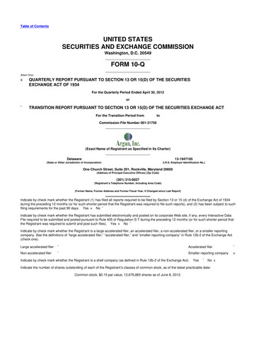 Thumbnail Argan 10-Q Quarterly Report FY2013 