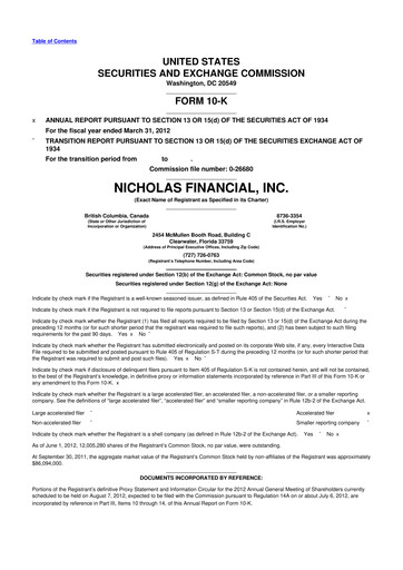 Thumbnail Old Market Capital Corporation 10-K Annual Report 2012