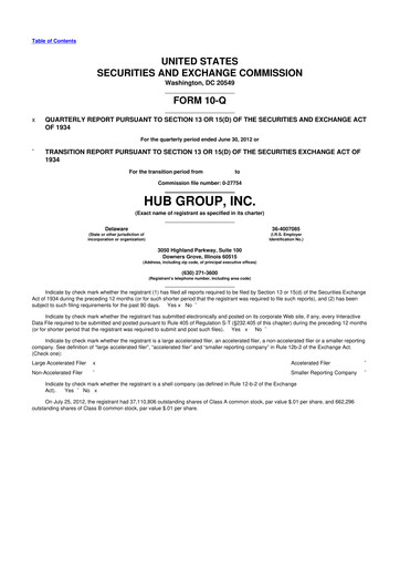 Thumbnail Hub Group
 10-Q Quarterly Report FY2012 