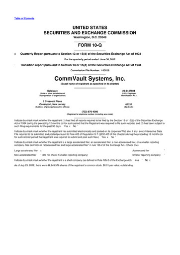 Thumbnail Commvault 10-Q Quarterly Report FY2013 