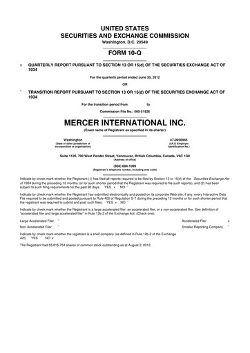 Thumbnail Mercer International 10-Q Quarterly Report FY2012 