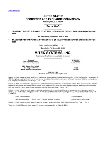 Thumbnail Mitek Systems
 10-Q Quarterly Report FY2012 