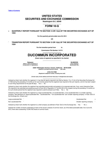 Thumbnail Ducommun 10-Q Quarterly Report FY2012 