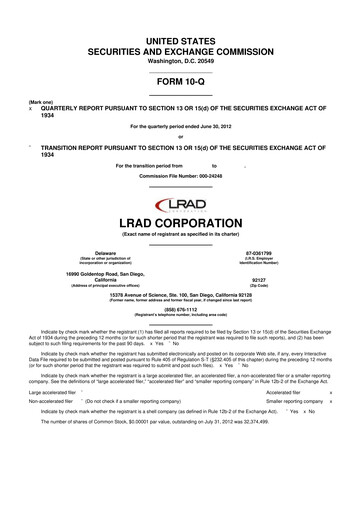 Thumbnail Genasys 10-Q Quarterly Report FY2012 