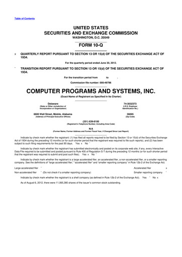 Thumbnail TruBridge 10-Q Quarterly Report FY2012 