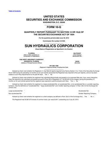 Thumbnail Helios Technologies 10-Q Quarterly Report FY2012 