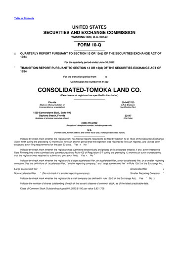 Vorschaubild CTO Realty Growth 10-Q Quartalsbericht 2012 