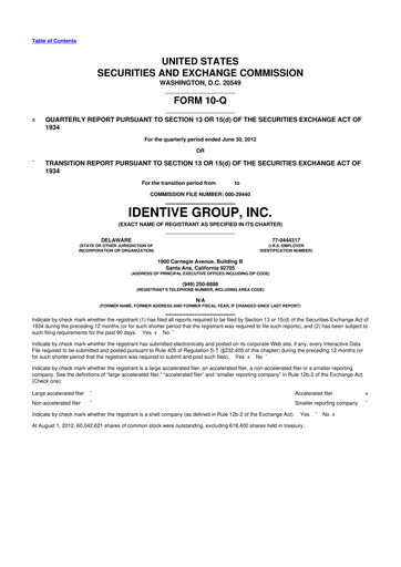 Thumbnail Identiv 10-Q Quarterly Report FY 