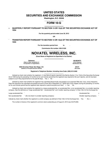 Vorschaubild Inseego 10-Q Quartalsbericht 2012 