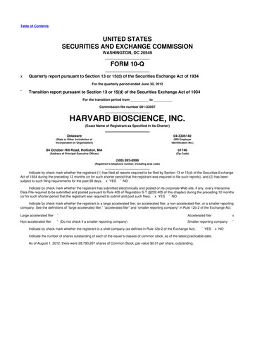 Thumbnail Harvard Bioscience 10-Q Quarterly Report FY2012 