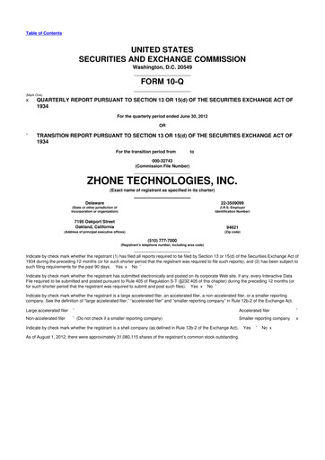 Miniature DZS Inc 10-Q Rapport trimestriel 2012 