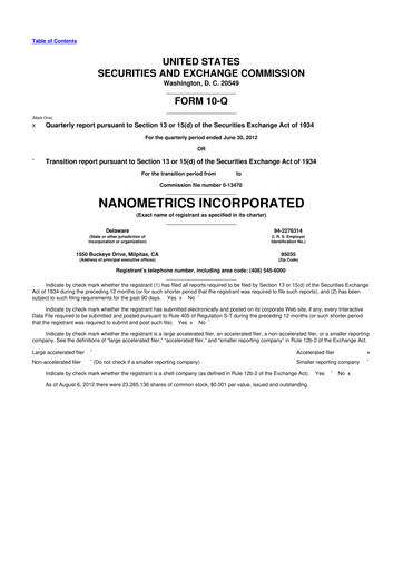 Thumbnail Onto Innovation 10-Q Quarterly Report FY2012 