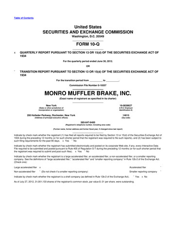 Thumbnail Monro 10-Q Quarterly Report FY2013 