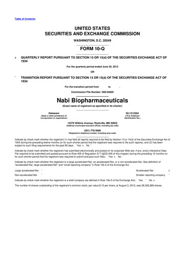 Thumbnail Vaxart 10-Q Quarterly Report FY2012 