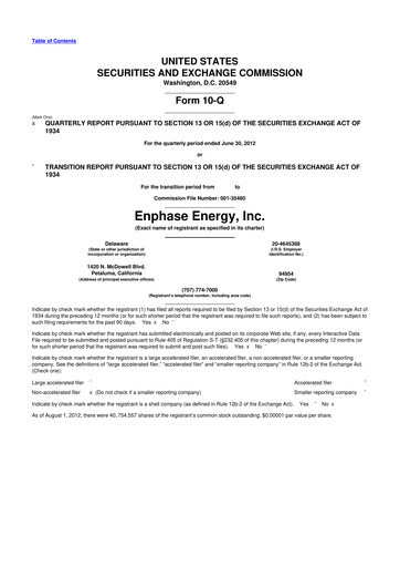 Thumbnail Enphase Energy
 10-Q Quarterly Report FY2012 