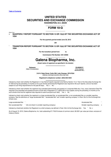 Thumbnail SELLAS Life Sciences 10-Q Quarterly Report FY2012 