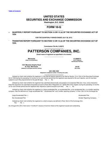 Thumbnail Patterson Companies
 10-Q Quarterly Report FY2013 