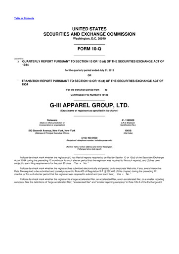 Thumbnail G-III Apparel Group 10-Q Quarterly Report FY2012 