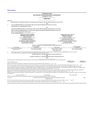 Thumbnail BHP Group 20-F Annual Report 