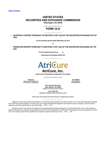 Thumbnail AtriCure 10-Q Quarterly Report FY2012 