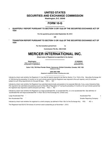 Thumbnail Mercer International 10-Q Quarterly Report FY2012 