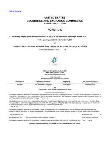 Miniature Magnera 10-Q Rapport trimestriel 2012 