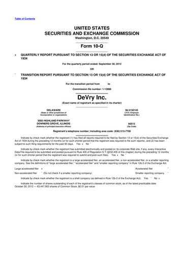 Thumbnail Adtalem Global Education
 10-Q Quarterly Report FY2013 