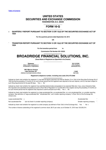 Thumbnail Broadridge Financial Solutions
 10-Q Quarterly Report FY2013 