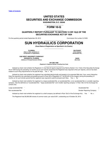 Thumbnail Helios Technologies 10-Q Quarterly Report FY2012 