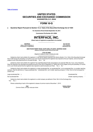 Thumbnail Interface, Inc. 10-Q Quarterly Report FY2012 