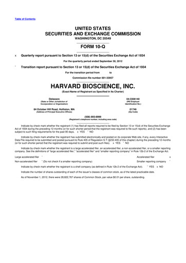 Thumbnail Harvard Bioscience 10-Q Quarterly Report FY2012 