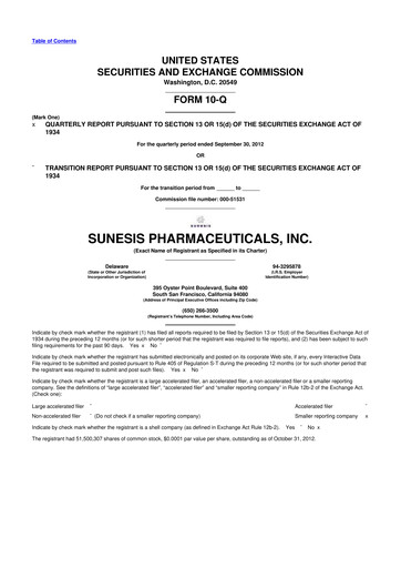 Thumbnail Viracta Therapeutics 10-Q Quarterly Report FY2012 