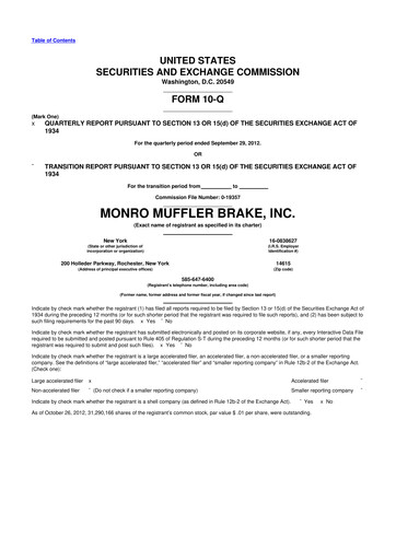 Thumbnail Monro 10-Q Quarterly Report FY2013 