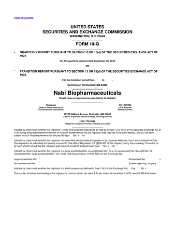 Thumbnail Vaxart 10-Q Quarterly Report FY2012 