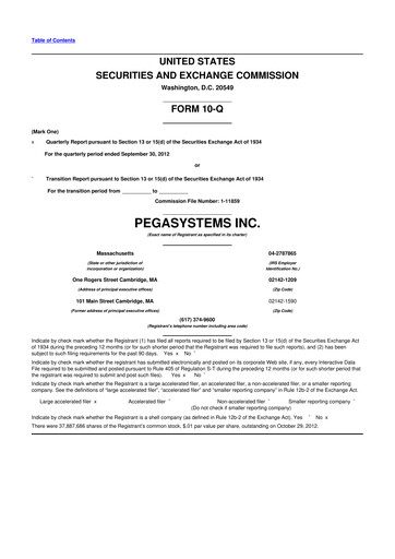 Thumbnail Pegasystems 10-Q Quarterly Report FY2012 