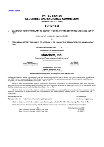 Vorschaubild Marchex 10-Q Quartalsbericht 2012 