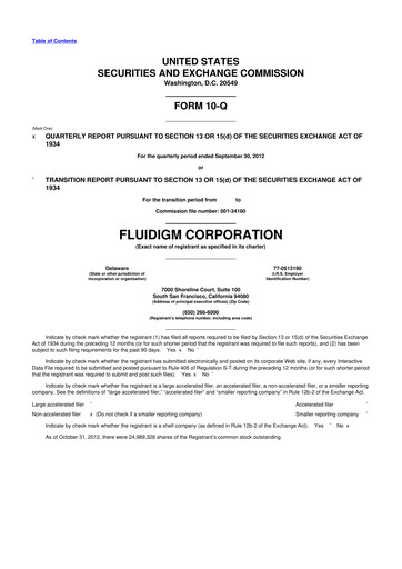 Thumbnail Standard BioTools 10-Q Quarterly Report FY2012 