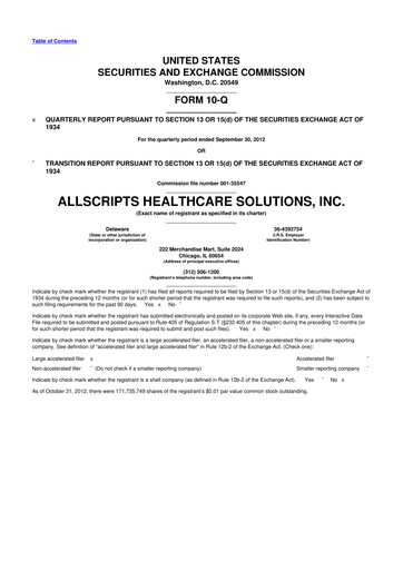 Thumbnail Veradigm 10-Q Quarterly Report FY2012 