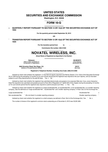 Vorschaubild Inseego 10-Q Quartalsbericht 2012 